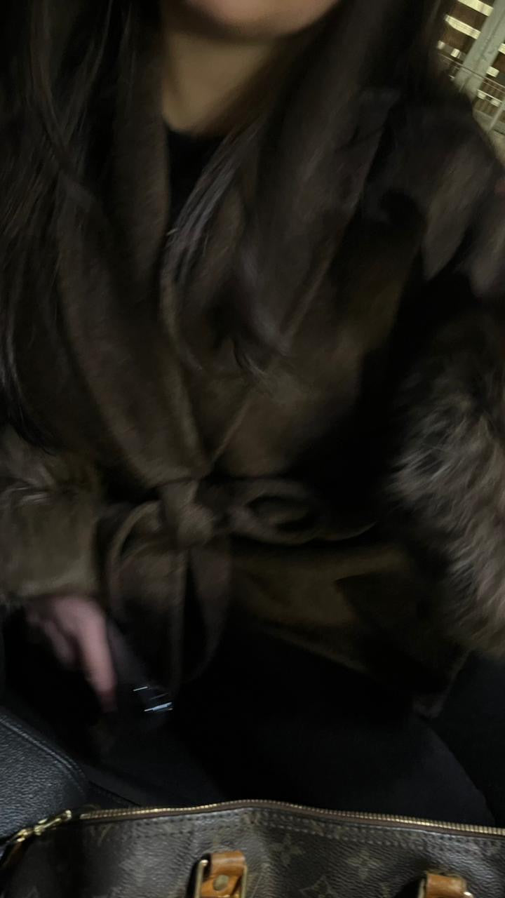 Manteau en laine mocha