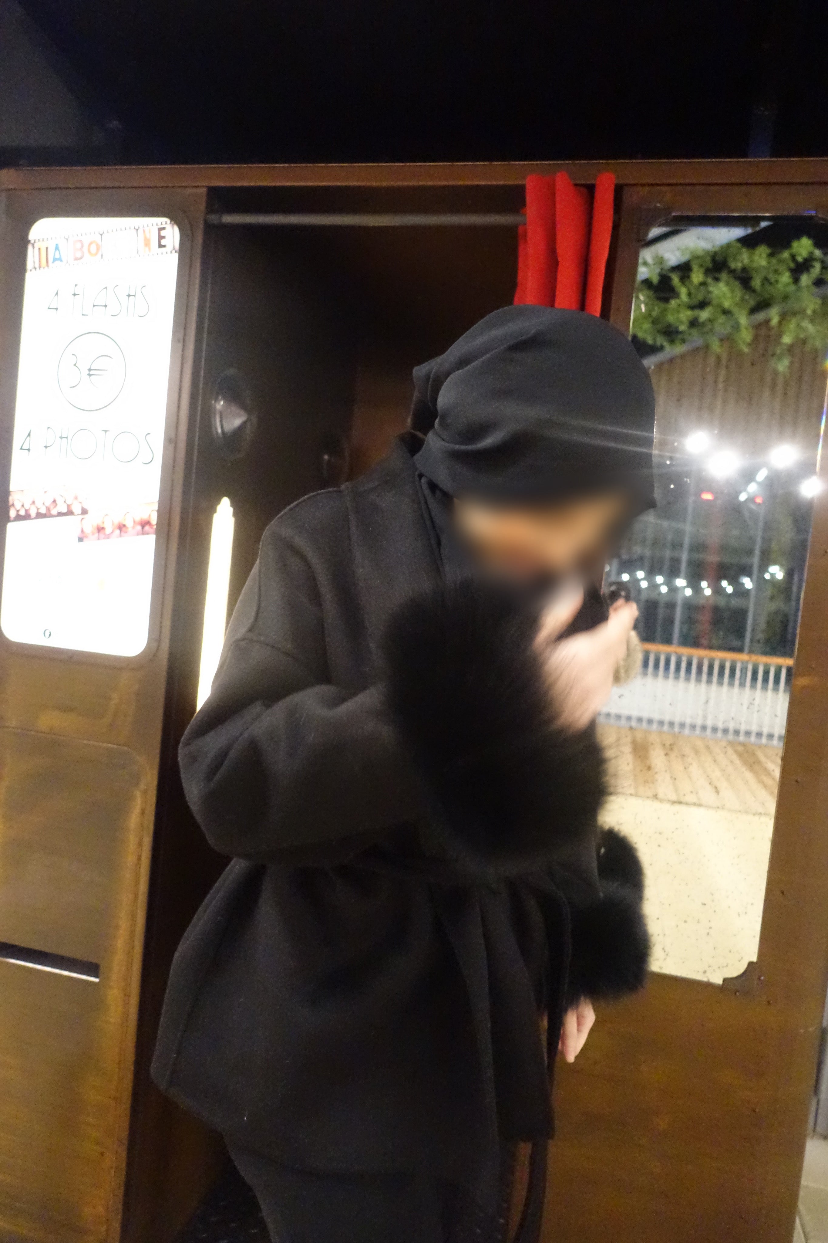 Manteau en laine noire