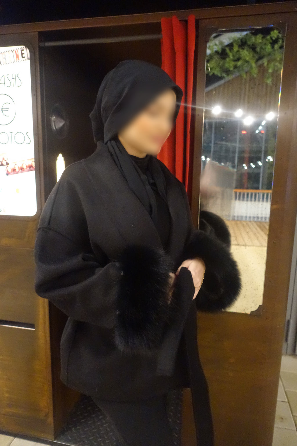 Manteau en laine noire