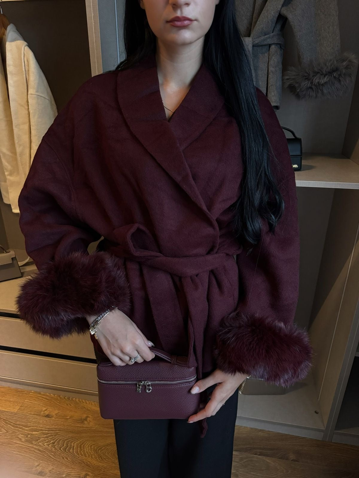 Manteau en laine bordereau