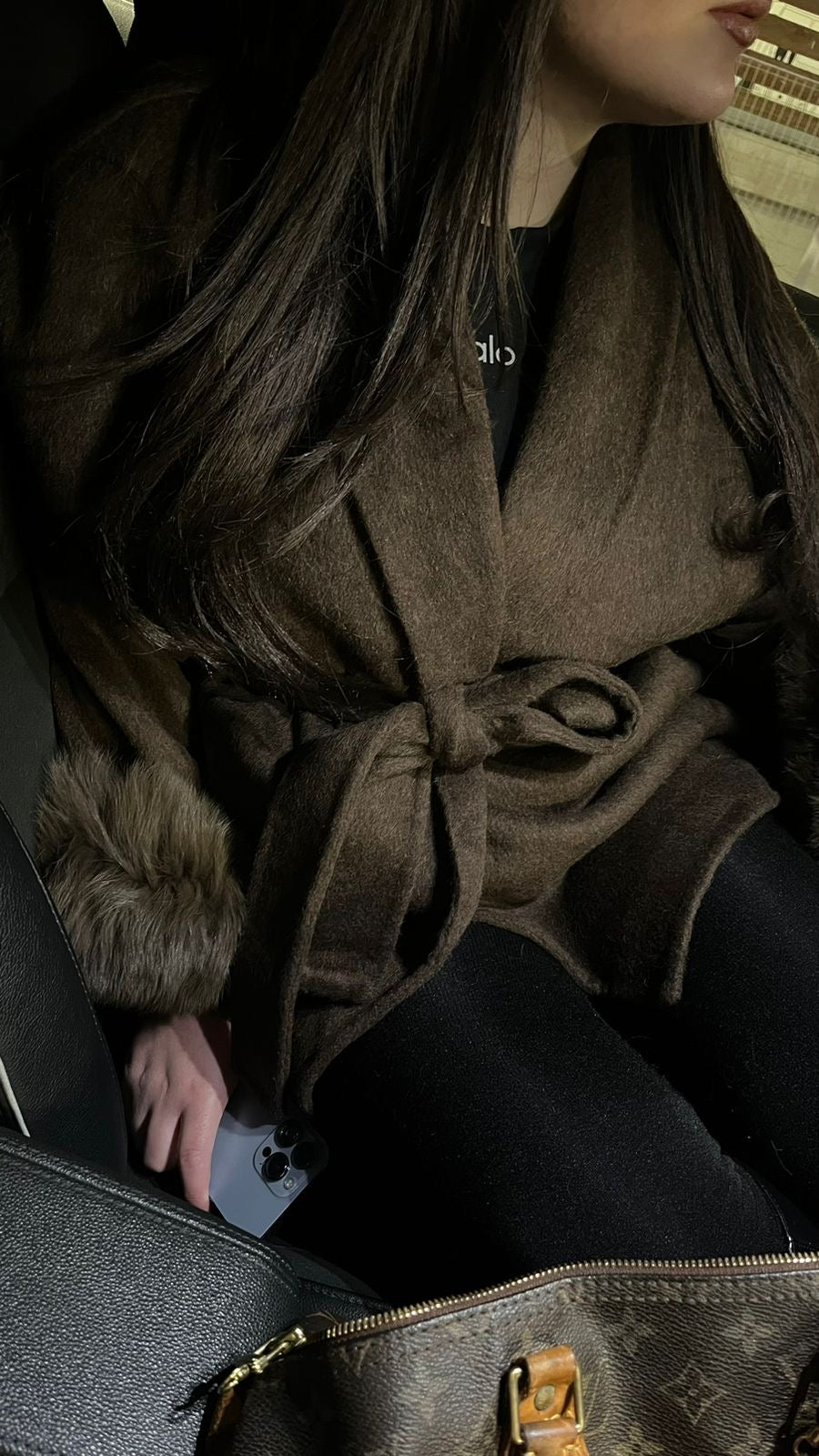 Manteau en laine mocha